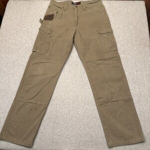 Wrangler Riggs Workwear Ripstop Ranger Cargo Pants Mens 36x34 Canvas Distressed
